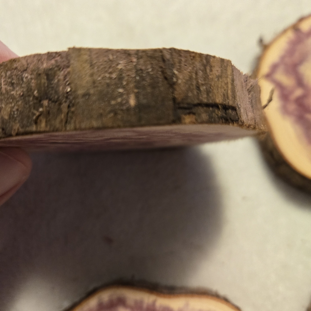 Handmade Wood Coasters Set of Four Eastern Red Cedar - Picture 4 of 6